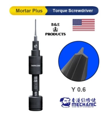 Mortar Plus TORQUE Screwdriver, Tri-Point 0.6mm ANTI-SLIP Mechanic