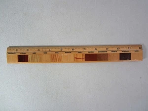 Vintage Wooden 12 In Ruler Advertising Wood Samples Hardwood Furniture Tennessee - Picture 1 of 9