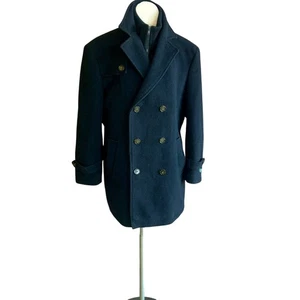 Lauren Ralph Lauren Men’s Labrada Navy Double Breasted Peacoat Size 42S NWOT - Picture 1 of 11