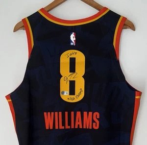 Jalen Williams Thunder Signed "Jdub NBA Champ" Nike ADV Authentic Jersey BAS LOA - Picture 1 of 13