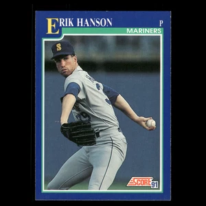 Tarjeta de béisbol Erik Hanson #486 1991 Score Seattle Mariners MLB - Imagen 1 de 3
