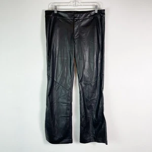 Free People NWOT Love Language Vegan Leather Pants Black Size 10 - Picture 1 of 8