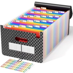 26 Pockets Accordion File Organizer, Expanding File Folders, Portable Monthly... - Picture 1 of 6