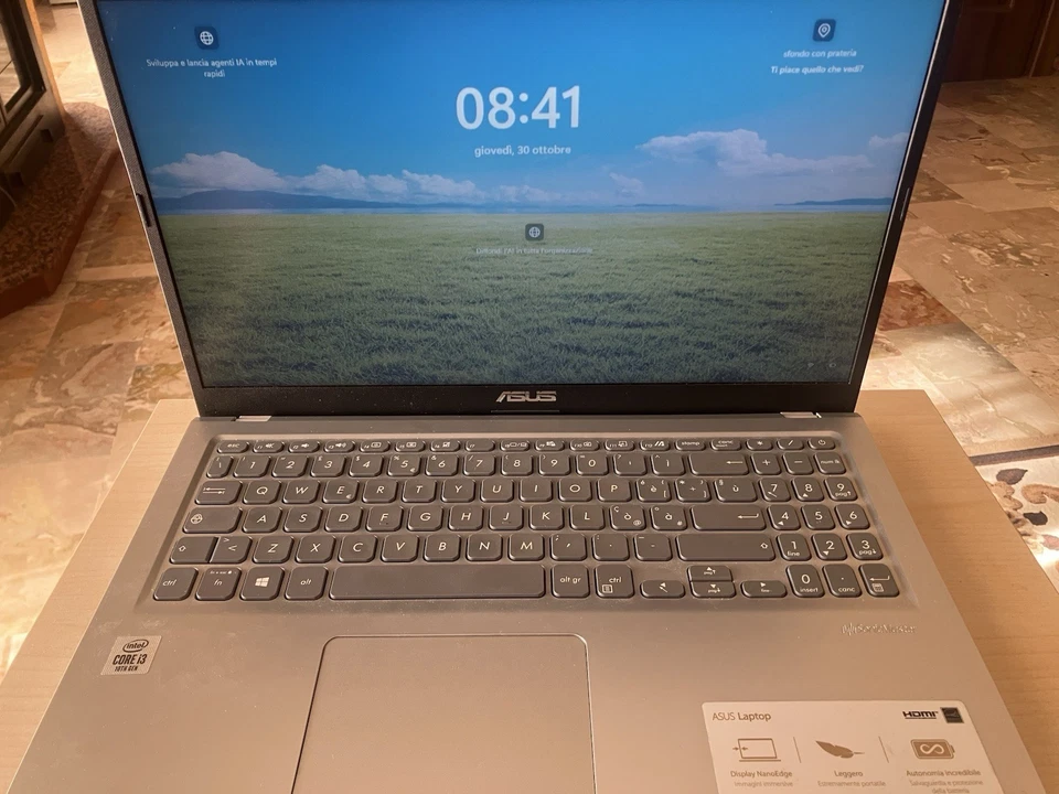 PC Portatile Asus X515JA-I3 10th Gen 1.20Ghz-8gb RAM-240gb SSD-Win11-Funzionante - Immagine 1 di 4