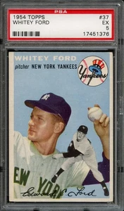 BB - 1954 Topps - #37 - Whitey Ford - PSA 5 - EX - Picture 1 of 2