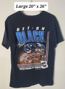 Vintage 1997 Dale Earnhardt Bet on Black NASCAR Roulette Men Large Tee Single Stitch - Bild 1 von 6