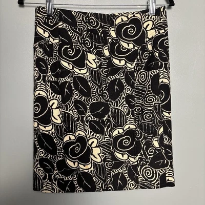 Tracy Reese Women’s 100% Wool Floral Mini Skirt Floral Roses Size 2 Anthro - Image 1 of 4