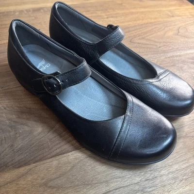 Dansko Womens SZ 40 US 9-9.5 Fawna Black Leather Mary Jane Shoes Leather Comfort - Image 1 of 4
