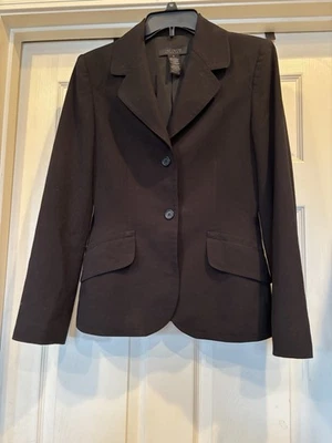 Blazer The Limited elástico para mujer pequeño azul marino forrado dos botones clásico de negocios Foto 1 de 4