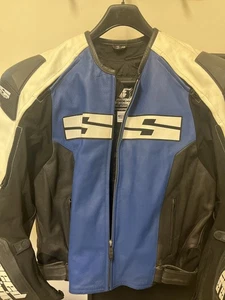 Speed and Strength Twist of Fate Blue/Black Leather Jacket - Size 46 - Picture 1 of 5