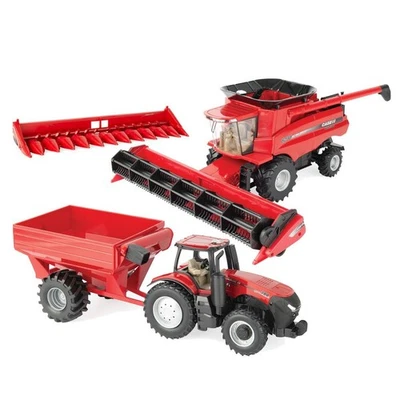 Tomy 1/32 Case IH 8230 Combine w/  Magnum 380 & Grain Cart Set 47357 - Image 1 of 4