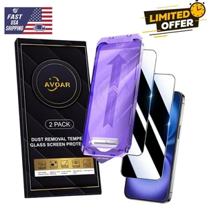 [Installation Auto Poussière] Pack de 3 Protecteur d'écran Confidentialité pour iPhone 16 [Coque Téléphone... - Photo 1 sur 9