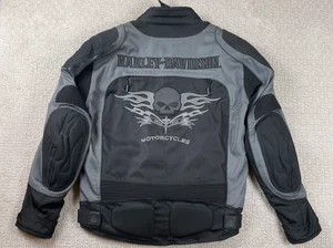 Harley Davidson Jacke Herren L Willie G Skull Armored Reflective Motorrad Schwarz - Bild 1 von 17