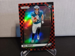 WILL SHIPLEY 2024 Panini Prizm tablero a cuadros negro y rojo radiocontrol "Case Hit' Eagles - Imagen 1 de 7