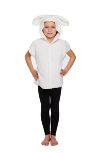 GIRLS BOYS SHEEP LAMB ANIMAL KIDS FANCY DRESS NATIVITY SCHOOL PLAY COSTUME - Picture 1 of 1