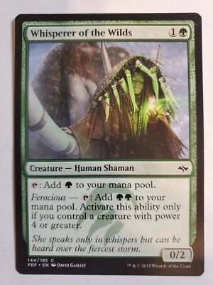 MTG Magic The Gathering Card Whisperer of the Wilds Creature Human Shaman Green - Image 1 of 2