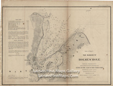 1851 USCS Antique Chart, The Harbor of Holme's Hole, Map