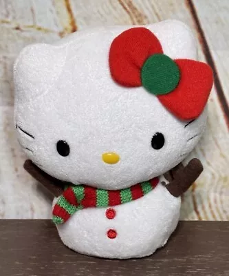 2013 Sanrio Hello Kitty Original TY Beanie Babies Snowman Plush Scarf (S1) - Image 1 of 4