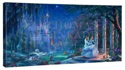 Thomas Kinkade Studios Cinderella Dancing in the Starlight 16 x 31 Canvas Wrap