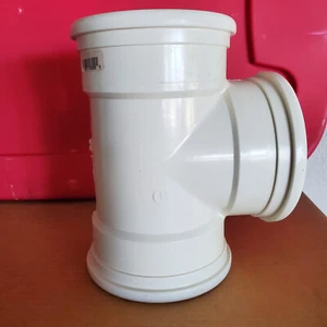 Mueller PVC SDR35 4" Sewer Straight Tee with Gasket - Picture 1 of 3