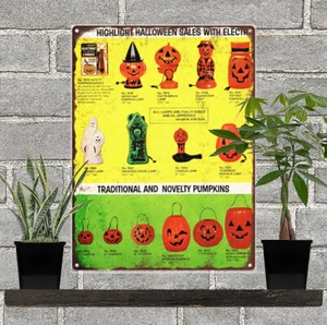 Vintage Halloween Blow Mold Advertising Ad Baked Metal Repro Sign 9 x 12 60130 - Bild 1 von 1