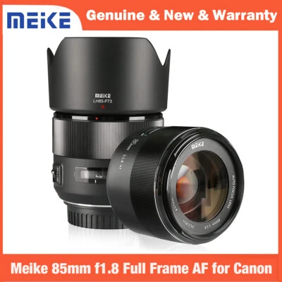 Meike 85mm F1.8 Full Frame AF/MF Portrait Prime Lens for Canon EOS EF Mount DSLR - Image 1 of 4
