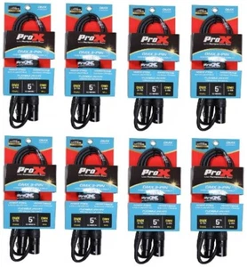 8X ProX XC-DMX05 5 Ft. DMX Male 3-Pin to DMX Female 3-Pin High Performance Cable - Picture 1 of 6