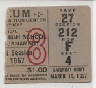Ticket stub from the boy's 1957 Kentucky State Tournament (Lafayette)