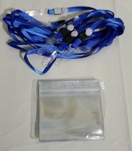 Pk of 5 Resealable CDC Waterproof Vaccine Immunization Card Protector Lanyard - Picture 1 of 2