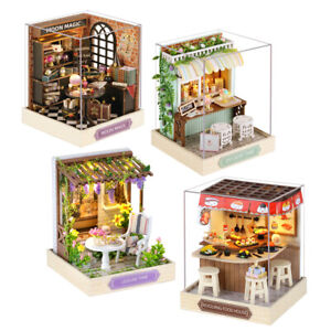 DIY Dollhouse Kit Assembed  3D Mini Flower House Kits Craft Gift