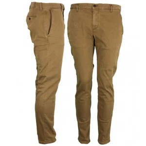 Alberto Men's Chino Trousers Slim Fit Braun Plain 62871283 540 - Picture 1 of 3