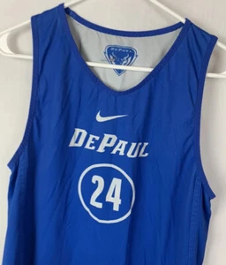 Maglia basket Nike DePaul blu demoni pratica autentica indossata donna grande - Foto 1 di 9