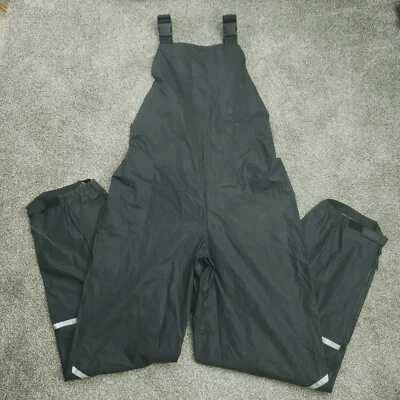 Waterproof Bib Overalls Waders Adult Small Black NYLON LINING Repaired Leg - Image 1 of 4