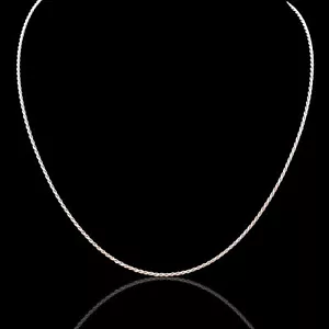 Estate 14K white gold rope chain - Picture 1 of 2