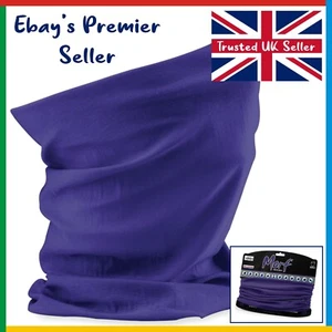 PURPLE Beechfield * 3 in 1 Face Cover Morf * Snood Scarf * Breathable Mask - Picture 1 of 8