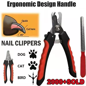 Pet Dog CAT Nail Clippers Professional Toe Cutter Trimmer Grooming Scissors tool - Picture 1 of 16