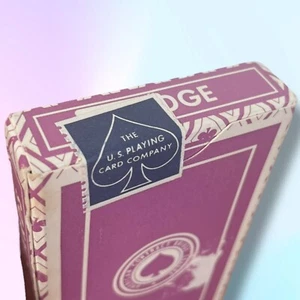 VTG NEW Sealed Stamp US Playing Cards Company Contact Bridge League Purple Pink - Picture 1 of 9