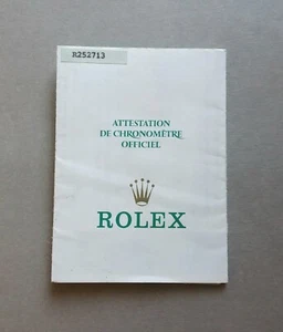 ROLEX Warranty Booklet Paper Daytona 16520 16523 16528 Serial R 252713 - Picture 1 of 3