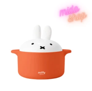 Miffy Ceramic Sterilizable Heat-Resistant 1.8L Pot, Orange - Picture 1 of 5