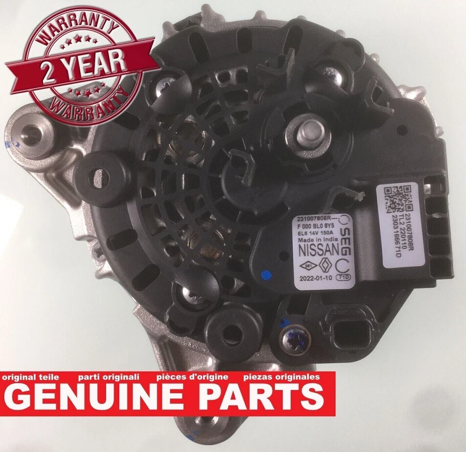 NUEVO alternador 150A NUEVO ORIGINAL para RENAULT Trafic III 1.6 Talisman Kajdar Foto 1 de 4