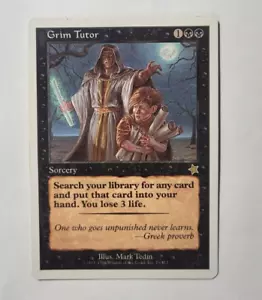 Grim Tutor Starter 1999 Rara Ex+ Carta Magic the Gathering - Foto 1 di 4