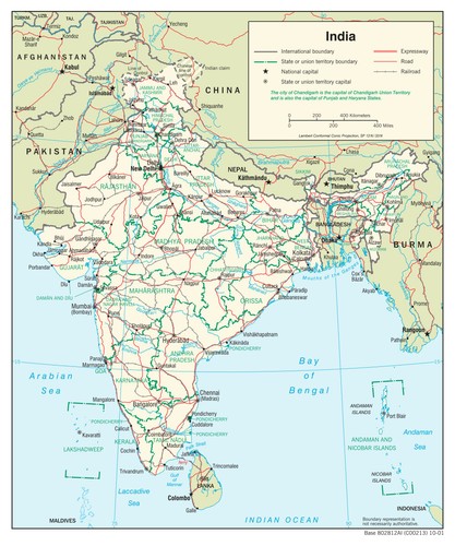 India Road Highway Transportation Map Country Nation Poster Print | eBay