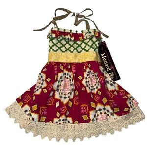 Mustard pie Girls 4 Rigby Apron Top Twirl Halter NWT - Picture 1 of 9