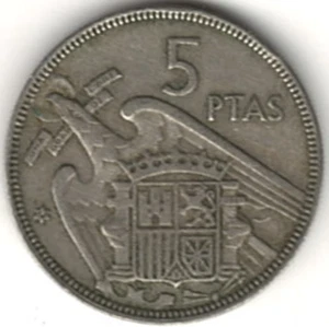 1962 SPAGNA CINQUE PESETA ~ FRANCESCO FRANCO ~ LA CLASSIFICHI TU. pz 700 - Foto 1 di 4