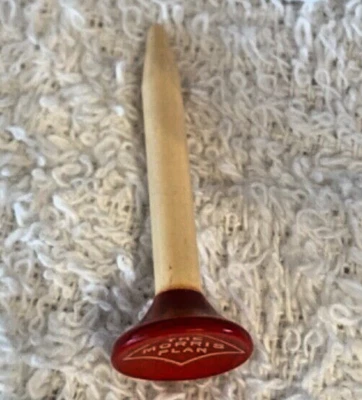"The Morris Plan" Celluloid Vintage Antique golf tee, Scarce, Superb - Imagem 1 de 3