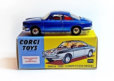 Corgi Toys Nr. 315 Simca 1000 Competition - inklusive Repro Box - Bild 1 von 4