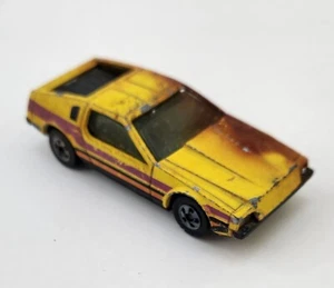 Vintage Hot Wheels Yellow DeLorean Turismo Sports Car 1979 Malaysia Needs TLC - Picture 1 of 9