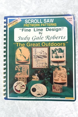 1992 Scroll Saw Fretwork Patterns Book #3 Fine Line Design The Great Outdoors - Image 1 of 4