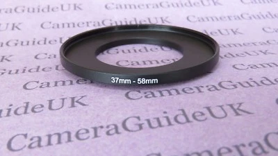 37mm to 58mm 37mm-58mm Stepping Step Up Filter Ring Adapter - Image 1 of 3