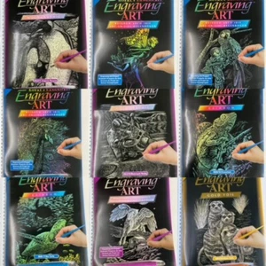 Royal Langnickel Gravur Art A4 passend 8+ Scrape Art holographischer Regenbogen - Bild 1 von 21